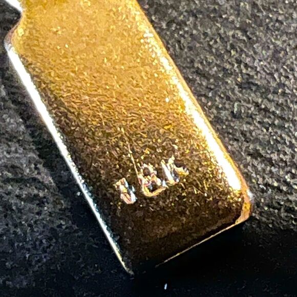 SALE 18k Stamped Gold Filled Faceted Red Garnet and Pyrite Crystal Necklace - Picture 2 of 5